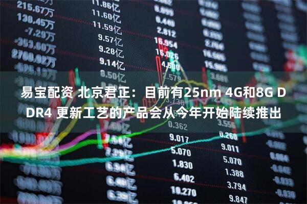 易宝配资 北京君正：目前有25nm 4G和8G DDR4 更新工艺的产品会从今年开始陆续推出