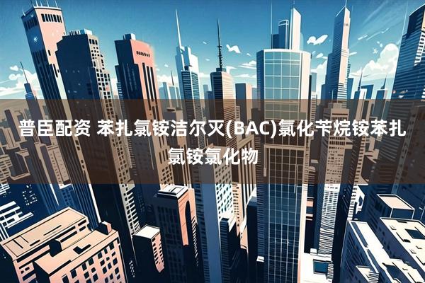 普臣配资 苯扎氯铵洁尔灭(BAC)氯化苄烷铵苯扎氯铵氯化物