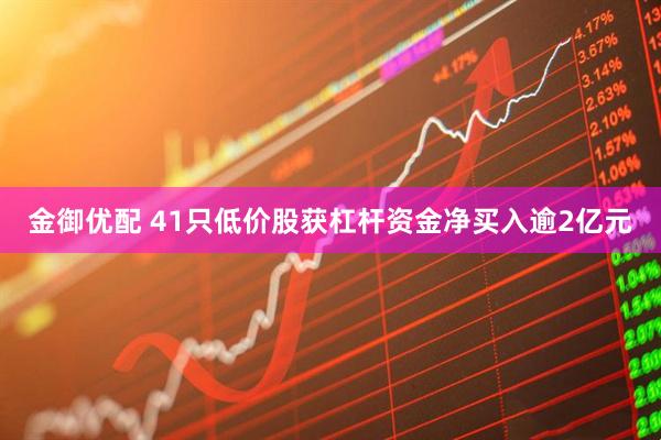 金御优配 41只低价股获杠杆资金净买入逾2亿元
